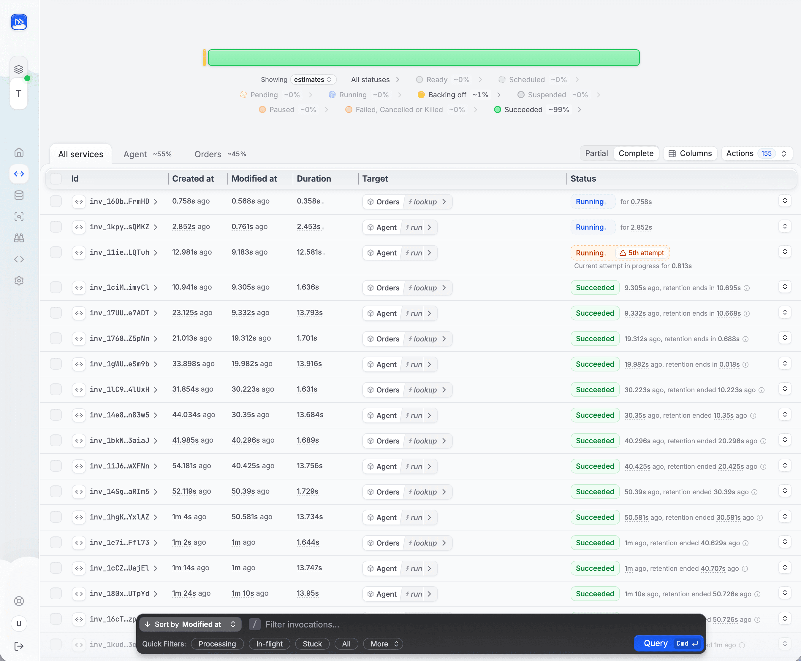 Restate Cloud UI