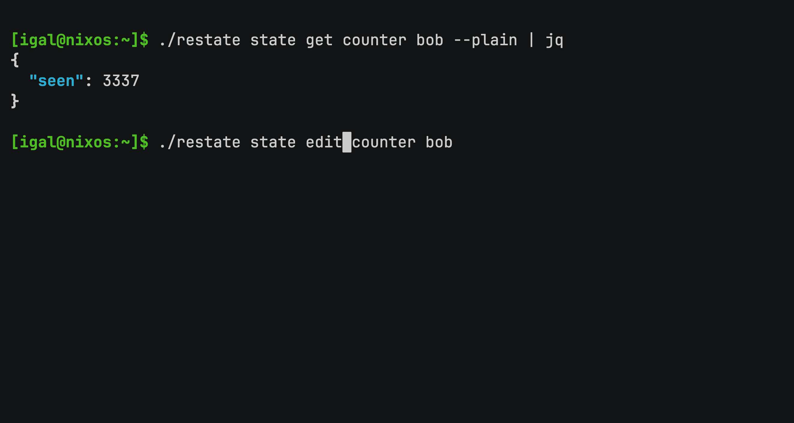 State repair with the CLI