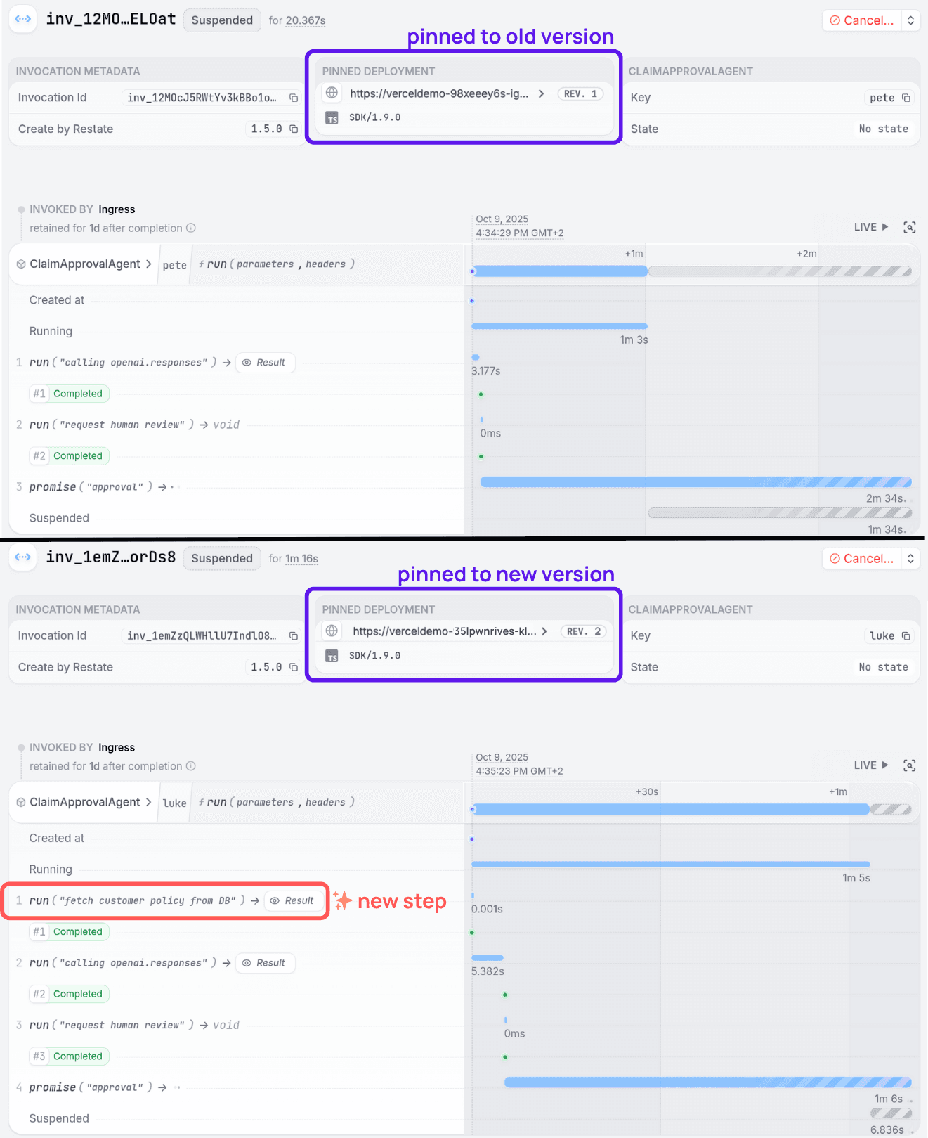 Serverless deployment targets.